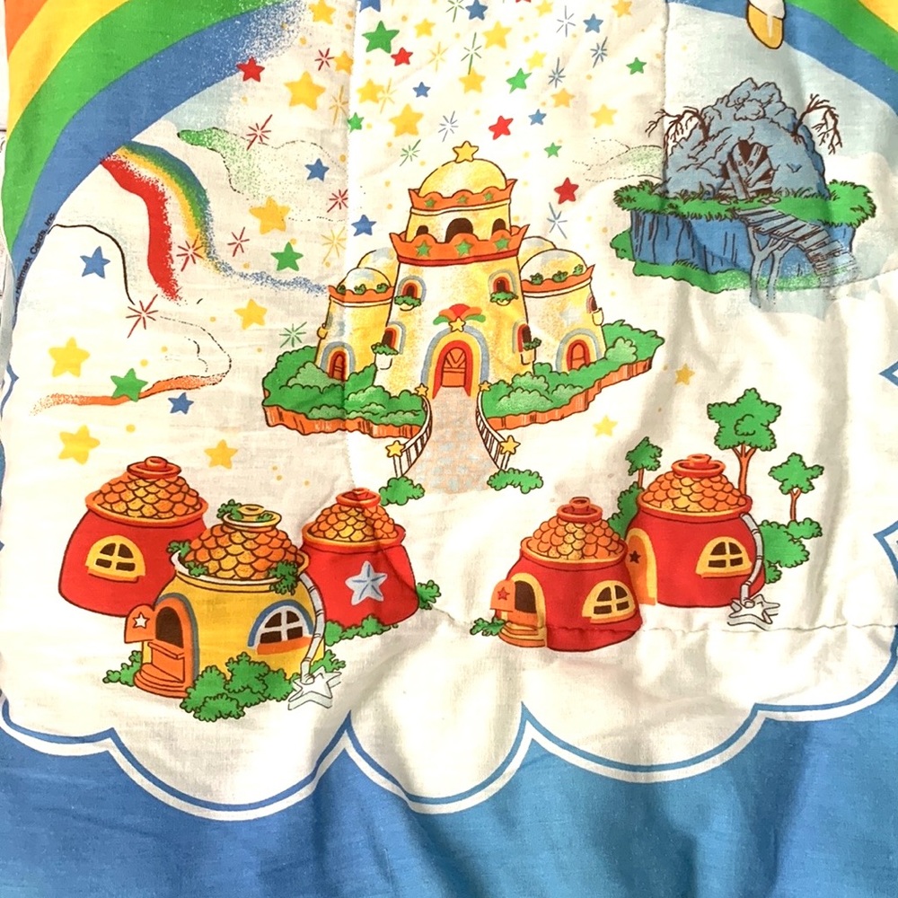 Vintage Rainbow Brite Girls Sleeping Bag Kids Size Unicorn Characters Print - Picture 3 of 3